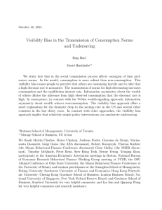 Visibility Bias in the Transmission of Consumption Norms and Undersaving