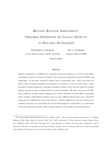 Beyond Random Assignment: Credible Inference of Causal Effects in Dynamic Economies