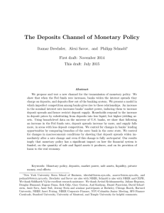 The Deposits Channel of Monetary Policy First draft: November 2014