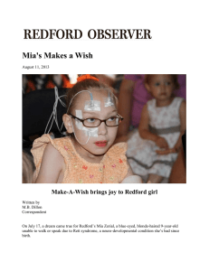 Mia's Makes a Wish Make-A-Wish brings joy to Redford girl