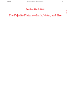The Pajarito Plateau—Earth, Water, and Fire D O , M