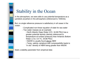 Stability in the Ocean