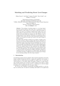 Matching and Predicting Street Level Images