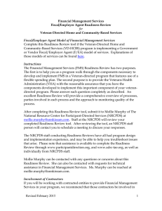 Financial Management Services Fiscal/Employer Agent Readiness Review Veteran-Directed Home and Community-Based Services for