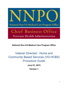 Veteran Directed - Home and Community Based Services (VD-HCBS) Procedure Guide