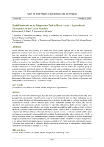Agris on-line Papers in Economics and Informatics