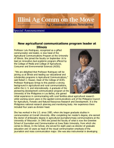 Special Announcement New agricultural communications program leader at Illinois