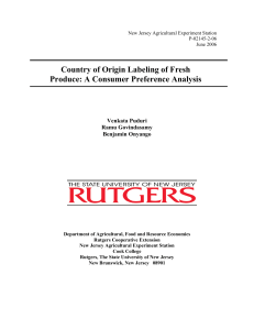 Country of Origin Labeling of Fresh Produce: A Consumer Preference Analysis