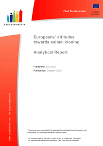 Europeans’ attitudes towards animal cloning Analytical Report