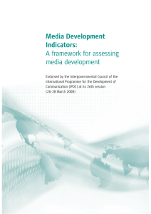 Media Development Indicators: A framework for assessing media development