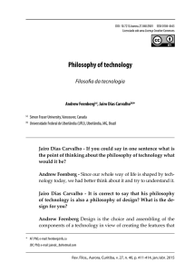 Filosofia da tecnologia [T] [I]