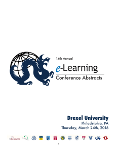 Drexel University Conference Abstracts Philadelphia, PA Thursday, March 24th, 2016