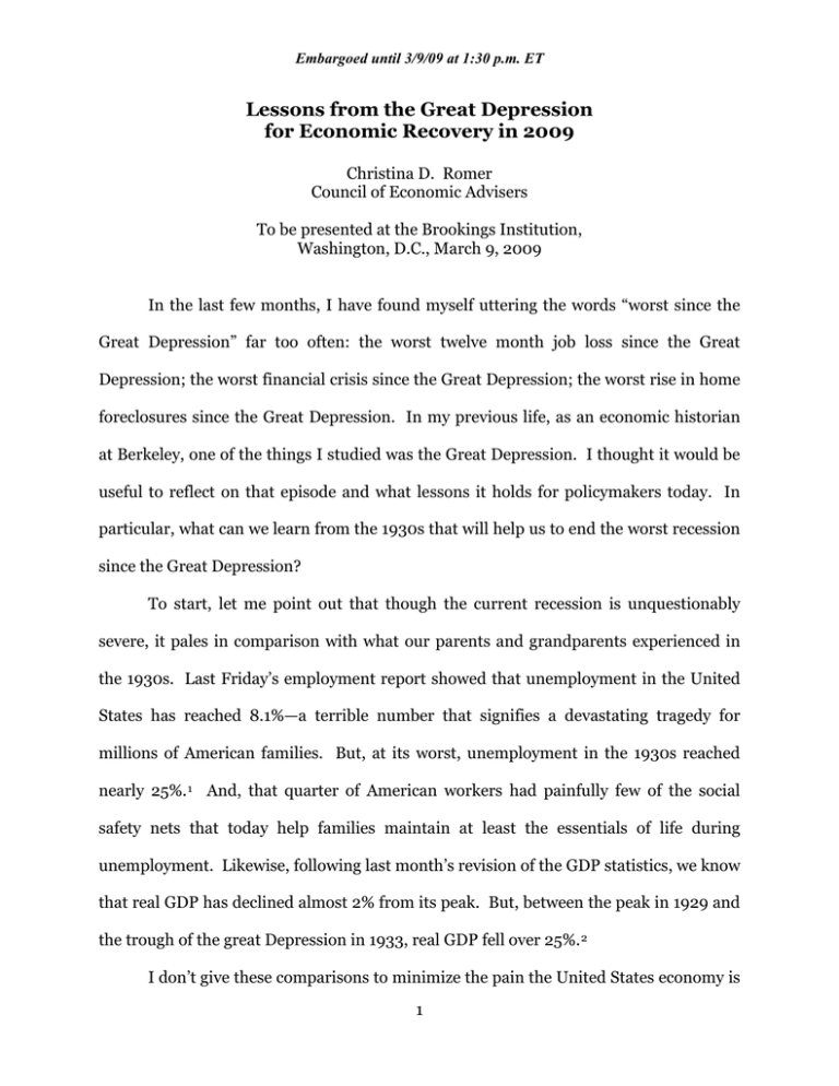 lessons-from-the-great-depression-for-economic-recovery-in-2009