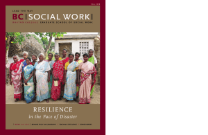 bc social work RESILIENCE in the Face of Disaster