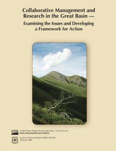 Collaborative Management and Research in the Great Basin —