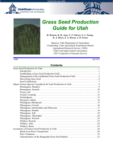 Grass Seed Production Guide for Utah extension.usu.edu