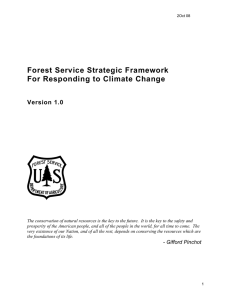 Forest Service Strategic Framework For Responding to Climate Change  Version 1.0