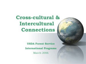 Cross-cultural &amp; Intercultural Connections USDA Forest Service