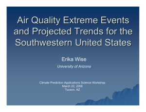 Air Quality Extreme Events and Projected Trends for the Southwestern United States