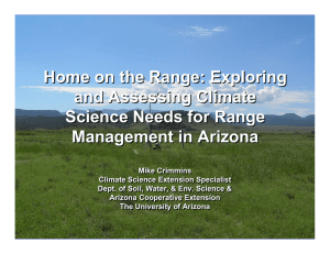 Home on the Range: Exploring and Assessing Climate Science Needs for Range