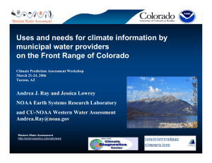 Uses and needs for climate information by municipal water providers