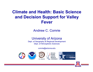 Climate and Health: Basic Science and Decision Support for Valley Fever