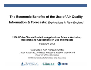 The Economic Benefits of the Use of Air Quality