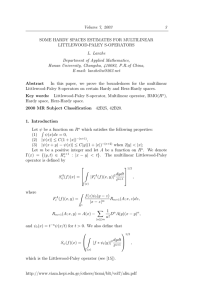 Volume 7, 2003 3 L. Lanzhe Department of Applied Mathematics,