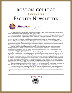 Faculty Newsletter Libraries