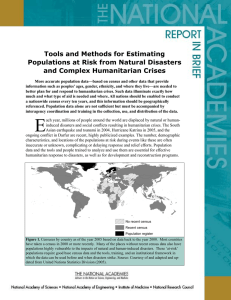 Tools and Methods for Estimating Populations at Risk from Natural Disasters