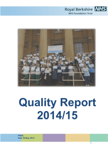 Quality Report 2014/15  1