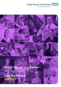 Royal Devon Quality Report NHS Foundation Trust 2012/13