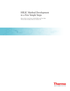 HILIC Method Development in a Few Simple Steps
