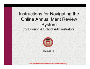 Instructions for Navigating the Online Annual Merit Review System