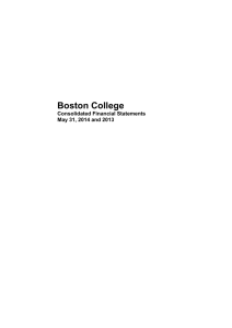 Boston College Consolidated Financial Statements May 31, 2014 and 2013