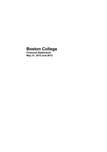 Boston College Financial Statements May 31, 2013 and 2012