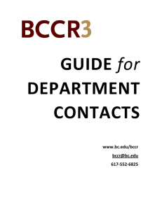 GUIDE DEPARTMENT CONTACTS
