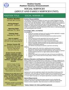 SOCIAL SERVICES  (ADULT AND FAMILY SERVICES UNIT)