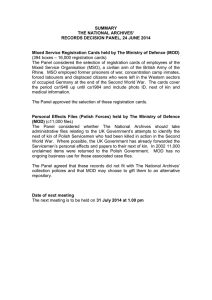 SUMMARY ’ THE NATIONAL ARCHIVES RECORDS DECISION PANEL, 24 JUNE 2014
