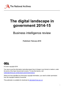 The digital landscape in government 2014-15  Business intelligence review