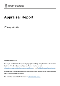 Appraisal Report  1 August 2014