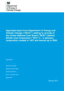 Appraisal report from Department of Energy and