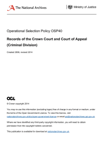 Operational Selection Policy OSP40 (Criminal Division)