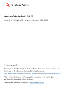 Operation Selection Policy OSP 50