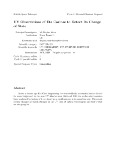 UV Observations of Eta Carinae to Detect Its Change of State