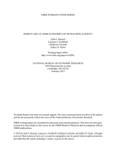NBER WORKING PAPER SERIES Seth G. Benzell Laurence J. Kotlikoff