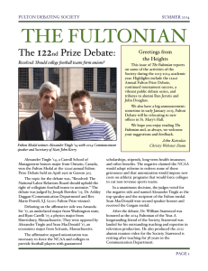 ! THE FULTONIAN 122 The