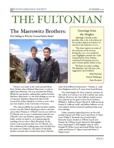 THE FULTONIAN The Maerowitz Brothers: Greetings from the Heights