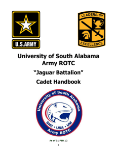 University of South Alabama Army ROTC “Jaguar Battalion”