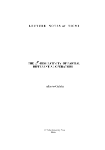 L E C T U R E    ... L DIFFERENTIAL OPERATORS